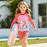 Kid Baby Girls Boy Floating Guard Swimsuit  Long Sleeve UV Protection Swimwear