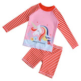 Kid Baby Girls Boy Floating Guard Swimsuit  Long Sleeve UV Protection Swimwear