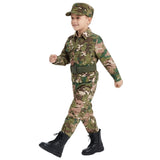 Kids Soldier Costume for Kid Party Army Costume camouflage Costumes for Boys Jungle Field Sniper Set with Pistol Compass Whistle