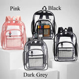 Backpack Waterproof Transparent  Large Capacity Solid Clear School Bag