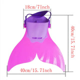 10 Pcs/set Kid Girl Swimming Mermaid Tail Girls Halloween Costume Cosplay Swimsuit
