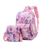 3 pcs/Set Girl Waterproof School Bags Orthopedic Backpack Book Bags