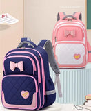 2 Pcs/Set Teenage Girls Large capacity Bow Schoolbags Nylon Contrasting Backpack