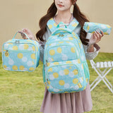 3Piece/Set School Backpacks Daisy Printed Large Capacity Student Backpack