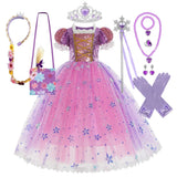 2-10T Kid Girl Princess Gown Halloween Birthday Christmas Party Dress With Acc