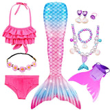 Kid Girl Fantasy Mermaid Tails Swimming Party Cosplay Costumes Mermaid Swimsuit