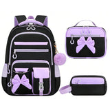 3 Pcs/set Elementary High School Bags Large Capacity Cute Backpack