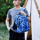 Fashion Printed Camouflage Student Boys Backpack Large Capacity Lightweight Schoolbags