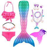 Kid Girl Fantasy Mermaid Tails Swimming Party Cosplay Costumes Mermaid Swimsuit