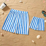 Family Matching Summer Striped Swimsuit One-Piece Beach Bikini