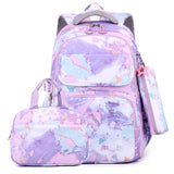 3pcs Kids Girl School Backpack Lunch Pencil Bag Set