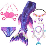 Kid Girl Fantasy Mermaid Tails Swimming Party Cosplay Costumes Mermaid Swimsuit