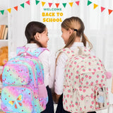 3 Pcs/Set Kid Girl Corduroy Flower Backpack Lunch Box Pencil Bag School Bookbag