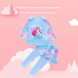 Children's Swimming Suit Girl Long Sleeve Pants Separate Sun Protection Mermaid