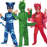 Animals Gekko Jumpsuit Super Hero Cat Owl Cosplay Costume Suits Mask Anime Halloween Fancy For Boy Girl Kids Accessories Gifts