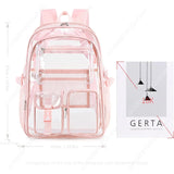 Girls Women Large Clear Backpack School Bookbag Transparent Backpack