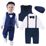 Baby Boy Wedding Christening Baptism Suits Sets 3 Pcs
