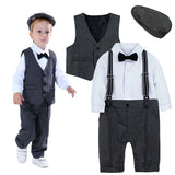 Baby Boy Wedding Christening Baptism Suits Sets 3 Pcs