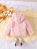 Kid Baby Girl Fleece Hooded Jacket Plush Coats