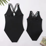 Family Matching Printed One Piece Bikini Parent-child Swimwear