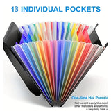 1pc 25 Gride Expanding File Folder File Organizer Portable Expandable Plastic Filing Box Organizer