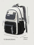 Kid Women Polyester Backpack  Large Capacity Schoolbags