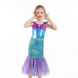 Kids Girls Mermaid Sleeveless Performance Costume Dresses
