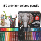 180 Pcs Professional Colored Pencils Drawing Pencils Tin Box Package