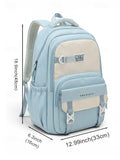 Kid Boys Girls Student Large Capacity Polyester Multi-Pockets Schoolbags