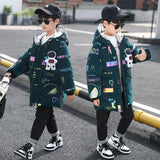 Kid Boy Down Cotton Jacket Winter Thick Coat