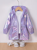 Kid Baby Girl Stylish Shining Zipper Ultra-Thin Fashion Coats