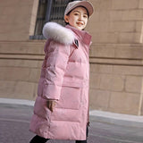 Kid Boy Girl Down Cotton Thick Cotton Long Winter Coats Jackets