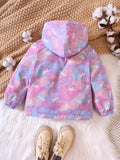 Kid Girl Chic Cozy Cartoon Hooded Fleece Jacket Coats