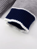 Kid Baby Girl Preppy Cable Knit Cardigan Button Decor V-neck 2 Pcs Sets