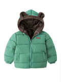 Kid Boys Girls Cute Winter Thermal Fleece Warm Long Sleeve Jacket Coat