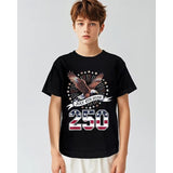 Kid Boys 3D Flag Independence Day Short Sleeve Fashion Daily T-shirt