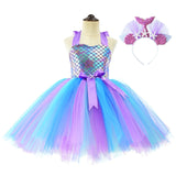 Book Week 2026 Kids Girls' Dress Cartoon Unicorn Patchwork Sleeveless Performance Birthday Ruched Mesh Patchwork Cute Costume Cotton Above Knee A Line Dress Tulle Dress Summer Spring Fall 4-12 Years