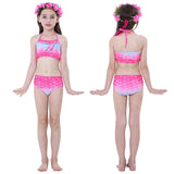 Kids Girls Three Piece Mermaid Swimsuits Bikini Beach Swimwear