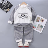 Kid Baby Boy Girl Autumn Winter Plush Thick Winter Flannel Pajamas