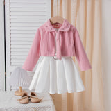 Kid Baby Girl Casual And Versatile Sleeveless Solid Color Pleated Dress