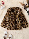 Baby Girl Stylish Leopard Pattern Cardigan Coat Jackets