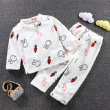 Kid Baby Boy Girl Autumn Winter Thickened Warm Pajamas