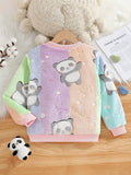 Kid Girl Cozy Panda Plush Fashion Long Sleeves Sweatshirts