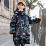 Kid Girl Cotton-padded Jacket Long Winter Coats
