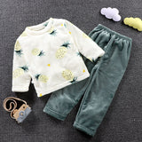 Kid Baby Boy Autumn Winter Thickened Winter Pajamas