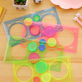 Multi-function Puzzle Spirograph Geometric Ruler Drafting Tools For Students 3 Packs