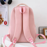 Back to School 3-Piece Kid Girls Yellow Backpack Set Lightweight Aesthetic Bookbag