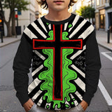 3-12T Kid Halloween Boys 3D Cartoon Long Sleeve Casual Daily Regular Fit Shirts