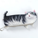 Simulation Fish-Shaped Pencil Case Waterproof Pencil Coin Purse