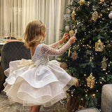 3-12Y Kid Girl Flower Party Sleeveless Performance Mesh Princess Sweet Mesh Dresses